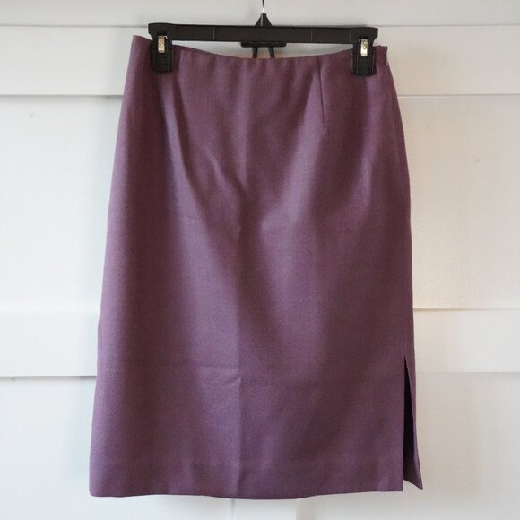Pendleton, 100% Virgin Wool Pencil Skirt, Purple - Picture 1 of 1